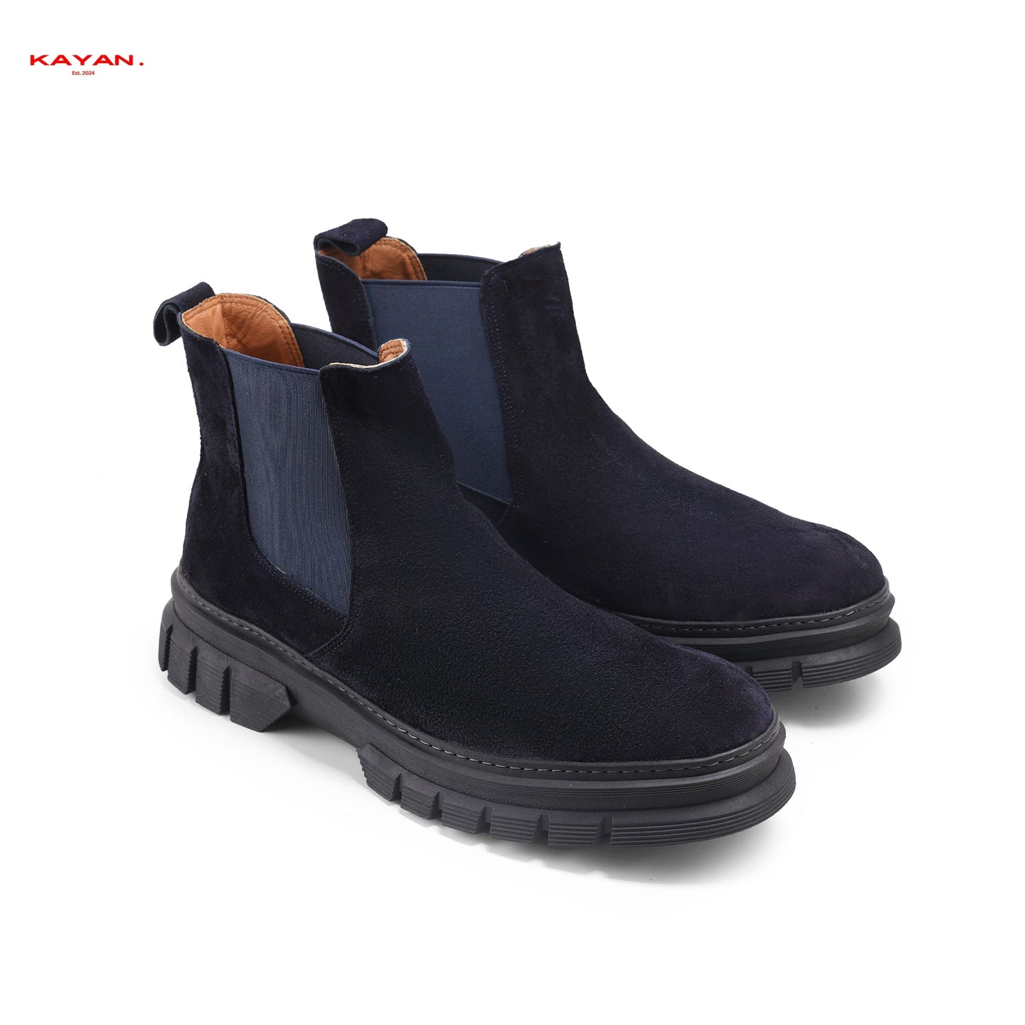 Blue chelsea boot